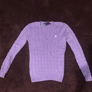 Ralph Lauren Sport Lilac V neck woman’s sweater